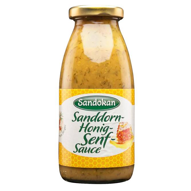 Sanddorn-Honig-Senf Sauce - ein fruchtig-herzhafter Genuss 250 ml