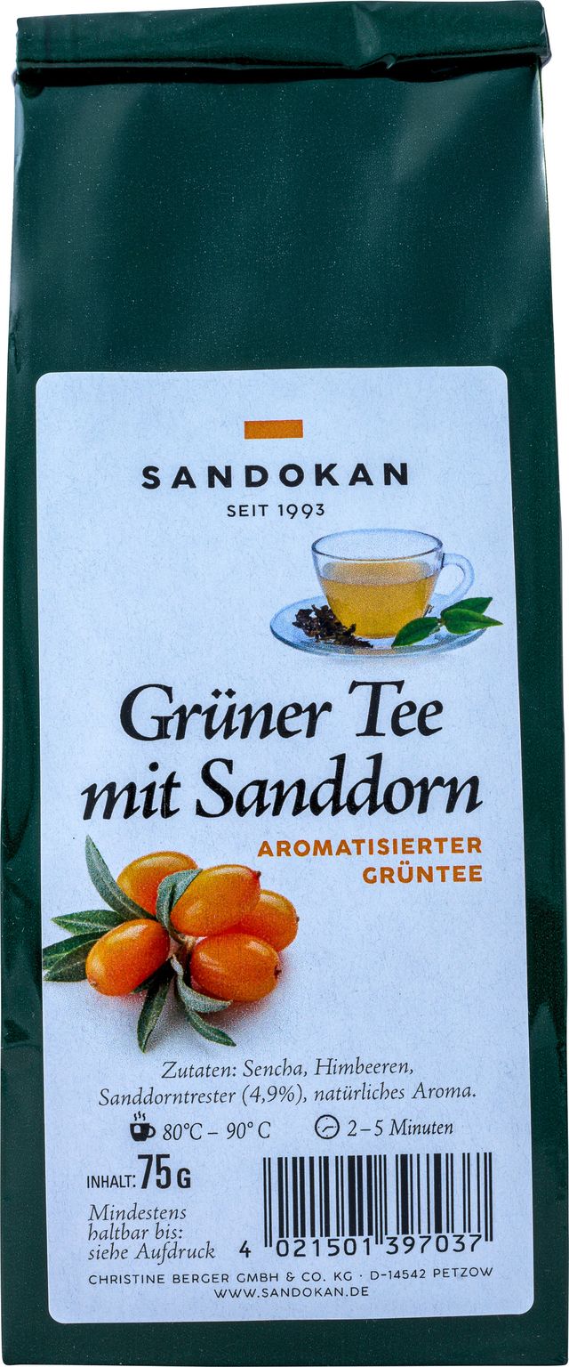 Sanddorn-Tee-Mix 75g / Grüner Tee
