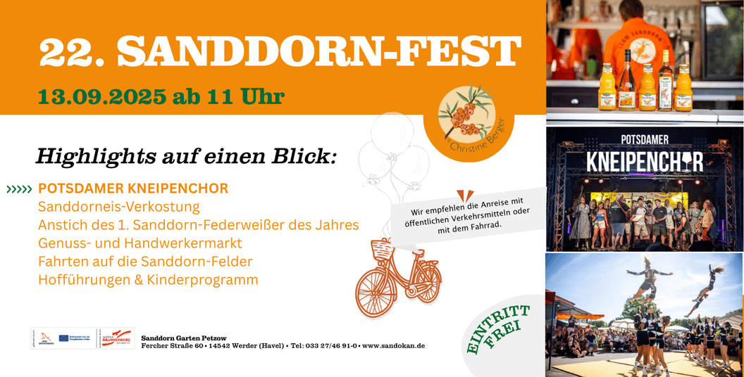 Banner Sanddornfest das Programm