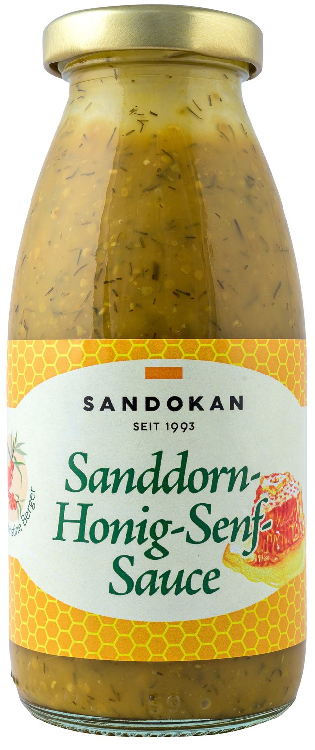 Sanddorn-Honig-Senf Sauce - ein fruchtig-herzhafter Genuss 250 ml
