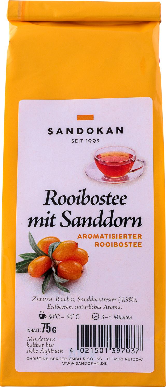 Sanddorn-Tee-Mix mit Rooibos 75g