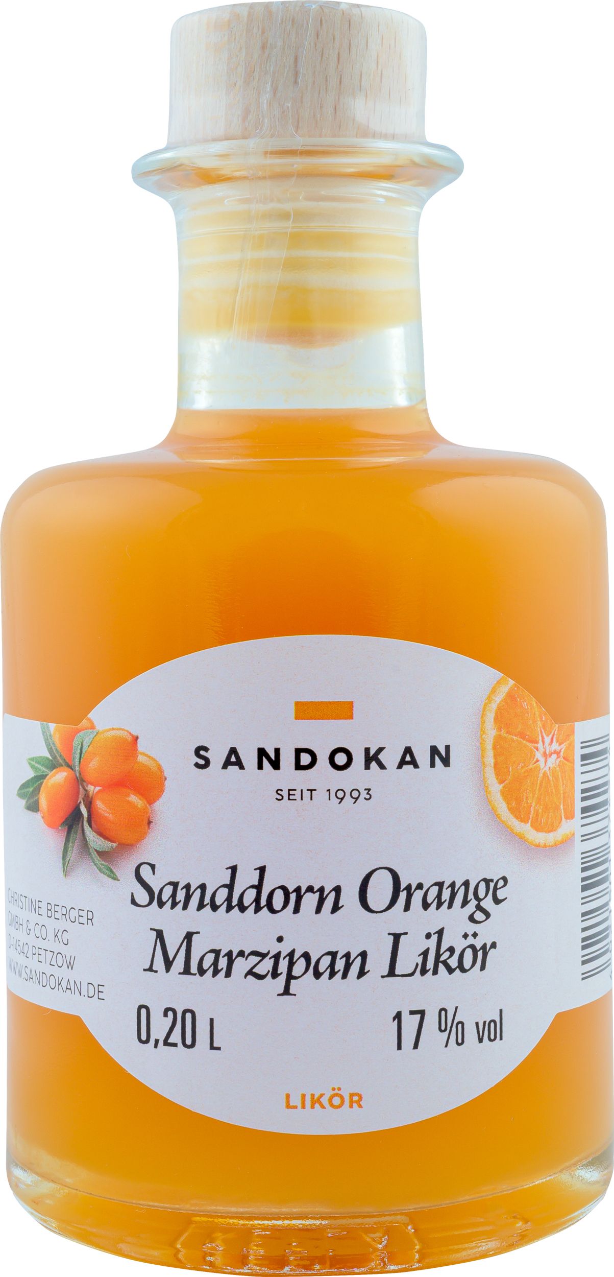 Sanddorn-Orange-Marzipan-Likör 0,2 l Chagall