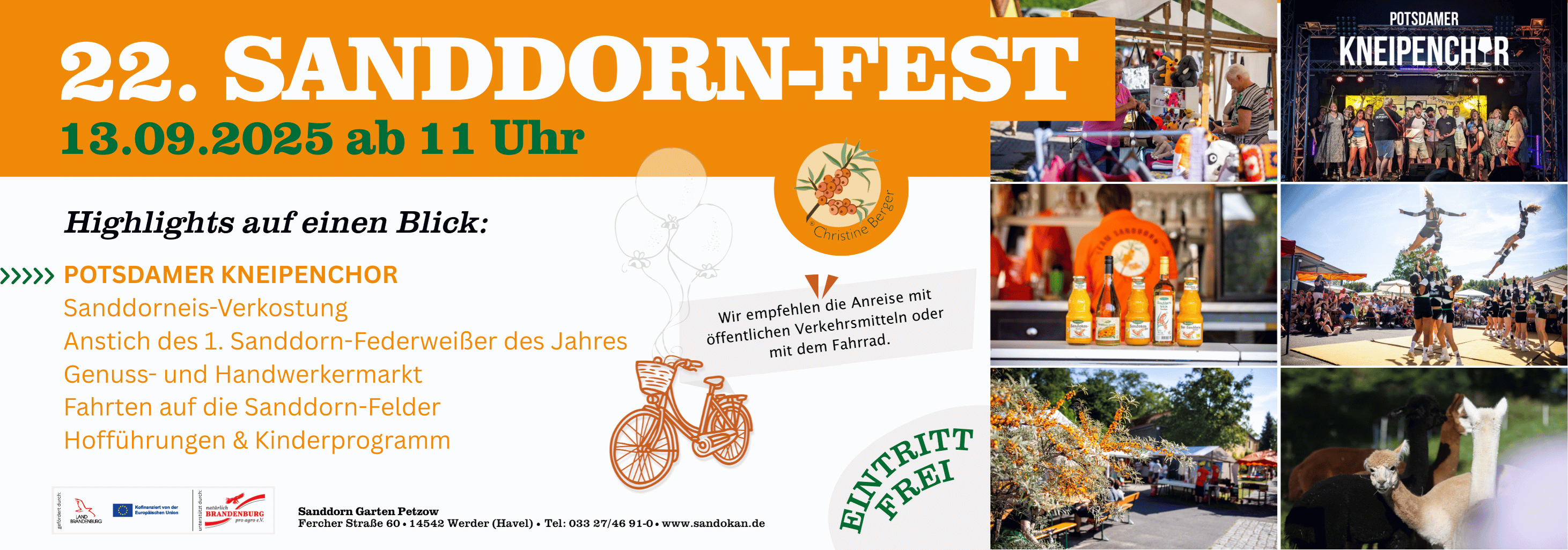 Das 22. Sanddornfest mit vielfältigem Program 