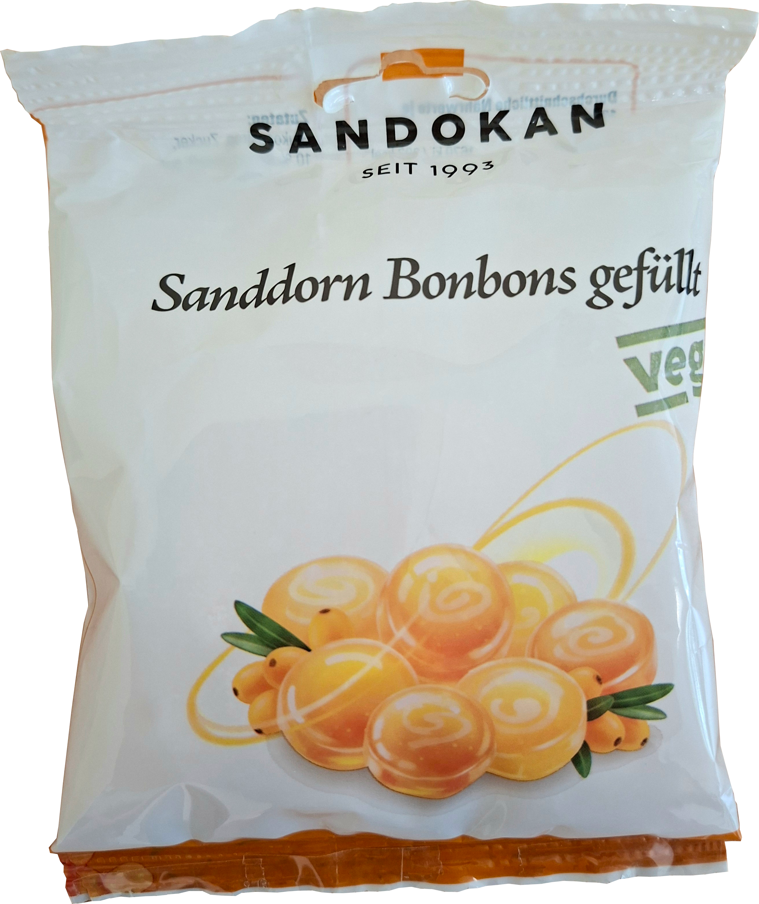 Sanddorn-Bonbons mit Vitamin C und Fruchtfüllung 100g