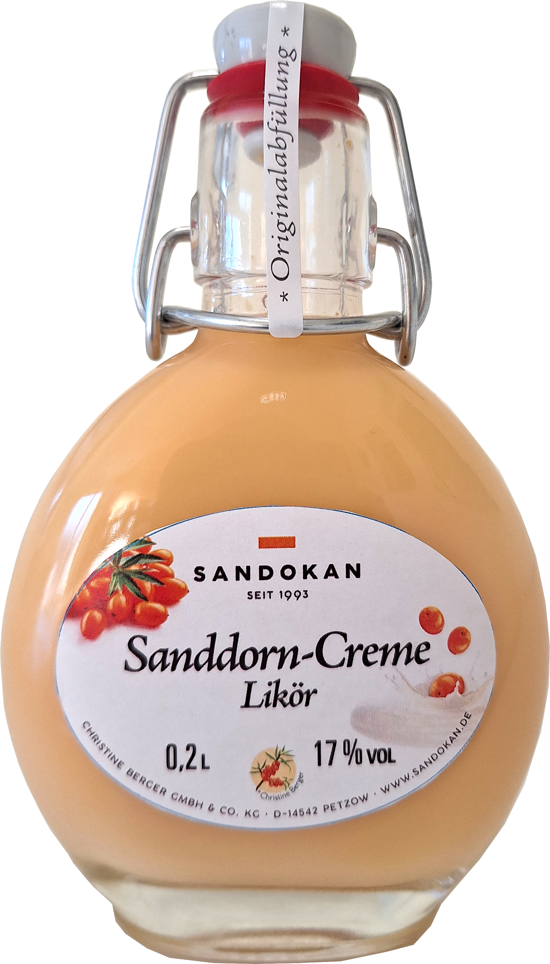 Sanddorn-Creme-Likör 0,2L 17%vol. Taschenflasche